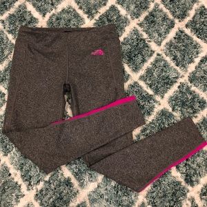 The North Face grey/ pink athletic leggings